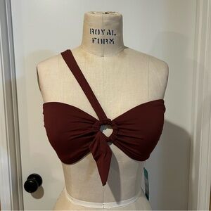 Seafolly One-Shoulder Plum Color Bikini Top